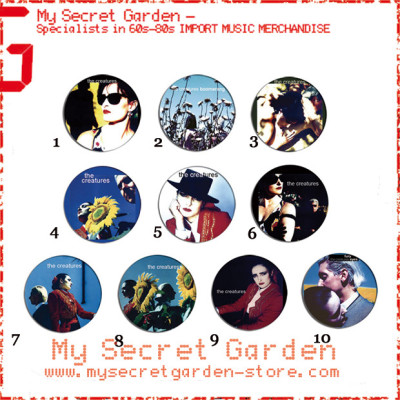 The Creatures ( Siouxsie ) - Boomerang , Standing There Pinback Button Badge Set ( or Hair Ties / 4.4 cm Badge / Magnet / Keychain Set )